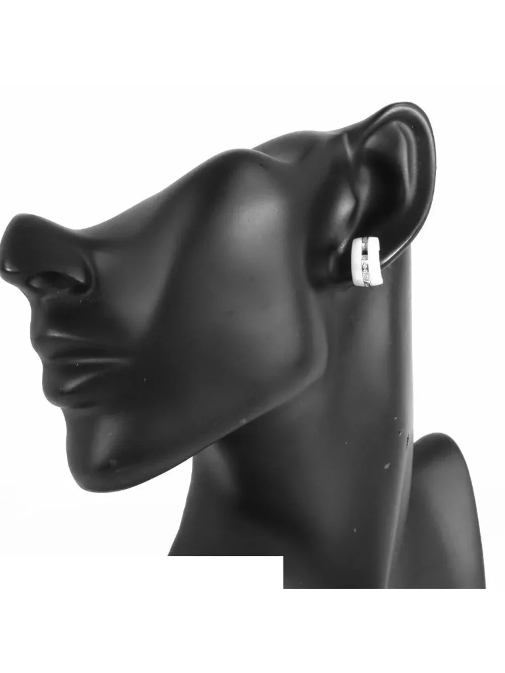 Chanel Ultra Collection Earrings White Gold 18K Ceramic